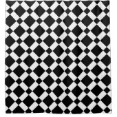 Retro schwarzes u. weißes Diamant-Schachbrett Duschvorhang (Vorderseite)