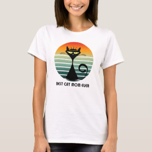 Retro-Schwarzkatzen-Königin-T-Shirt, Geschenk für T-Shirt