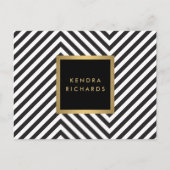 Retro Schwarzweiss-Muster-bezauberndes Postkarte (Vorderseite)