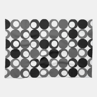 Retro Schwarzweiss-Muster Handtuch