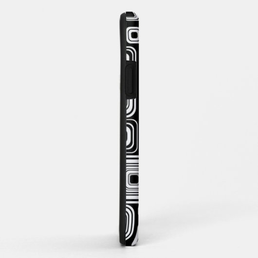 Retro Schwarzweiss-Quadrate Case-Mate iPhone Hülle (Hinten/Rechts)