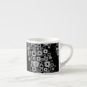 Retro Schwarzweiss-Quadrate Espressotasse (Rechts)