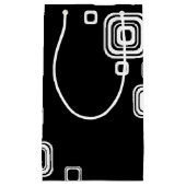 Retro Schwarzweiss-Quadrate Kleine Geschenktüte (Vorderseite)