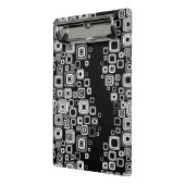 Retro Schwarzweiss-Quadrate Mini Klemmbrett (Gewinkelt2)