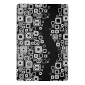 Retro Schwarzweiss-Quadrate Mini Klemmbrett (Rückseite)