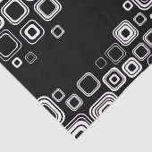 Retro Schwarzweiss-Quadrate Seidenpapier (Ausschnitt)