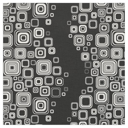 Retro Schwarzweiss-Quadrate Stoff (Nahaufnahme)