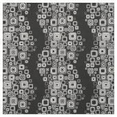Retro Schwarzweiss-Quadrate Stoff (Muster)