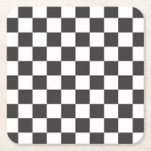 Retro Schwarzweiß Rechteckiger Pappuntersetzer (Vorderseite)