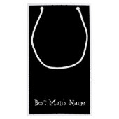 Retro Schwarzweiss-Trauzeuge-Geschenk-Tasche Kleine Geschenktüte (Rückseite)