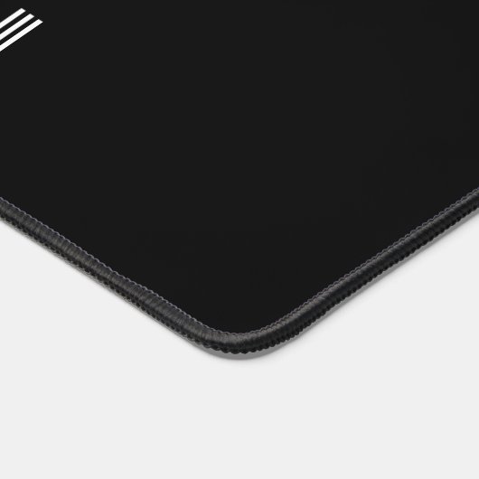 Retro Schwarzweiß und Weiß Personalisiert Schreibtischunterlage (Ecke)