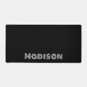 Retro Schwarzweiß und Weiß Personalisiert Schreibtischunterlage (Vorderseite)