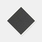 Retro-Schwarzweißpolka-Punkt Serviette (Ecke)
