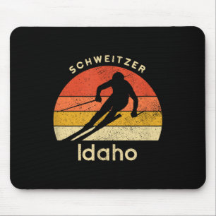 Retro Schweitzer Skibekleidung Vintag I Mousepad