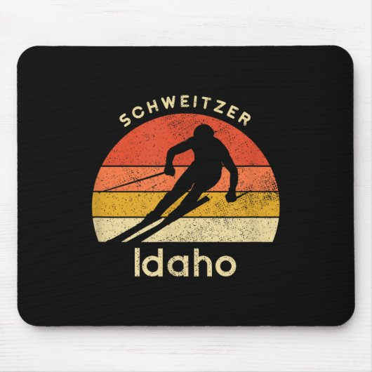 Retro Schweitzer Skibekleidung Vintag I Mousepad (Vorne)