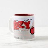 Retro schwindlige faszinierte Tasse (Vorderseite Links)