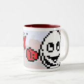 Retro schwindlige faszinierte Tasse (VorderseiteRechts)