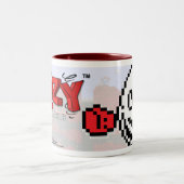 Retro schwindlige faszinierte Tasse (Mittel)