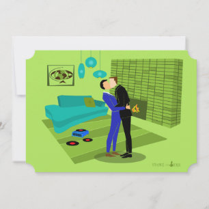 Retro-Schwules Liebespaar - Einladung zur Liebe