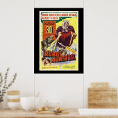 Retro Sci fi 3d Robotermonster Poster (Küche)