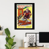 Retro Sci fi 3d Robotermonster Poster (Heimbüro)