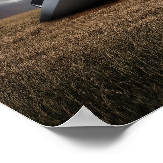 Retro Sci - fi. abgestürztes UFO Poster (Ecke)