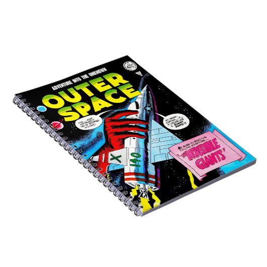 Retro Sci-Fi Adventure Outer Space Comics Cover Notizblock (Rechte Seite)