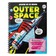 Retro Sci-Fi Adventure Outer Space Comics Cover