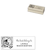 Retro Sci-Fi Astronaut Buchzeichen Briefmarke Gummistempel (Stempel)