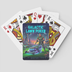Retro-Sci-Fi-Astronaut-Galactic-Rasen-Comic-Art Spielkarten
