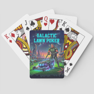 Retro-Sci-Fi-Astronaut-Galactic-Rasen-Comic-Art Spielkarten