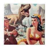 Retro-Sci-Fi-Button nach oben Fliese (Vorderseite)