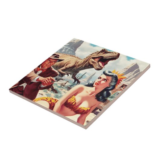 Retro-Sci-Fi-Button nach oben Fliese (Seite)