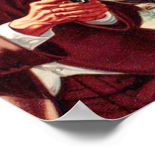 Retro-Sci-Fi-Button nach oben Poster (Ecke)