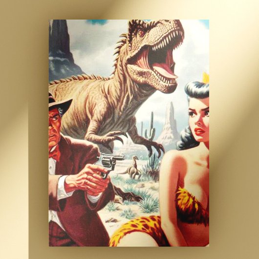 Retro-Sci-Fi-Button nach oben Postkarte