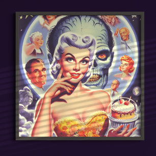 Retro-Sci-Fi-Button Poster