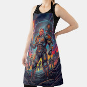 Retro-Sci-Fi-Comic Galaktischer Grillmeister Lusti Schürze (InSitu)