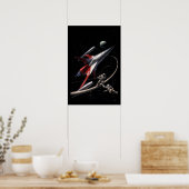 Retro-Sci-Fi-Fantasy-Weltraum-Astronauten-Kunst Poster (Küche)