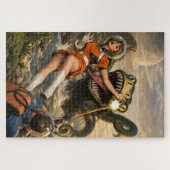 Retro-Sci-Fi-Fantasy-Weltraum-Monster-Kunst Puzzle (Horizontal)