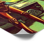 Retro Sci-Fi-Frau Poster (Ecke)