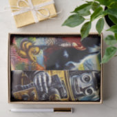Retro Sci-fi-Frau Seidenpapier (Geschenk)