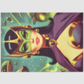 Retro Sci-Fi-Frau Seidenpapier (Vorderseite)
