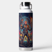Retro-Sci-Fi-Galactic-Grillmaster-Pop-Art-Comic Trinkflasche (Rückseite)