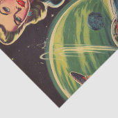 Retro Sci Fi Girl Seidenpapier (Ausschnitt)