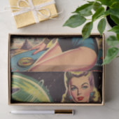 Retro Sci Fi Girl Seidenpapier (Geschenk)