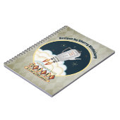 Retro-Sci-Fi-Kaffeekanne Rakete Rezept Notebook Notizblock (Linke Seite)