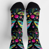 Retro Sci Fi Lizard Crew Socks Socken (Oben)