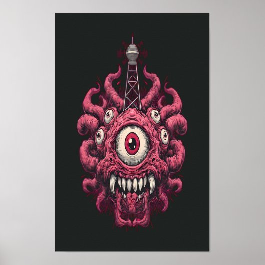 Retro-Sci-Fi-Mind-Control-Augenposter Poster (Vorne)