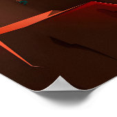 Retro-Sci-Fi-Olympus-Mons-Reiseposter Poster (Ecke)