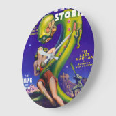 RETRO SCI FI PULP ILLUSTRATION DER 40er Jahre Große Wanduhr (Winkel)